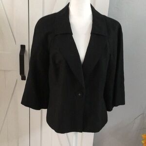 ALFANi Black linen Blend jacket/Blazer